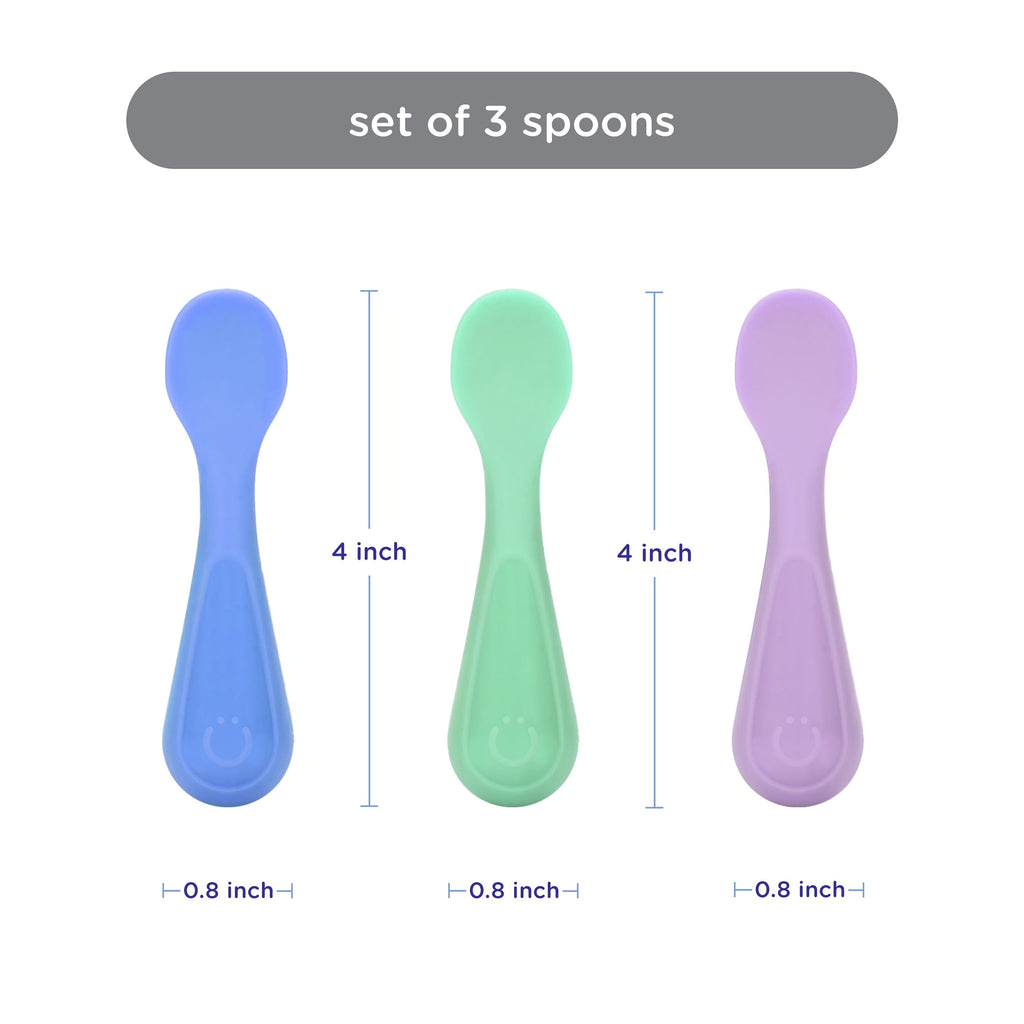 High-Precision Silicone Toddler Training Spoons, Baby, Silicone Flatware Sets, 3 Pack - Heavy Duty Stainless Steel Kitchen Shears Detail