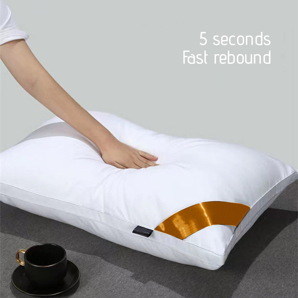 Orthopedic Support Pillows Set of 2 - White Pillows 2 Pack Hotel Quality Bed Pillows for Sleeping Soft and Supportive Pillows for Side, ... - Decorative Throw Pillow Cushion for Sofa & Bed Detail