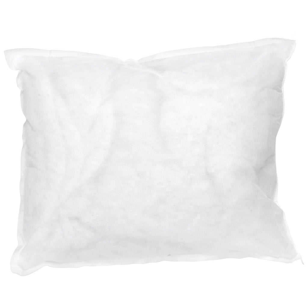 Decorative Plump Bed Pillow, 12 x 17 Inch, White, Disposable, 2 Count - Hotel Quality Plush Sleeping Pillows Detail