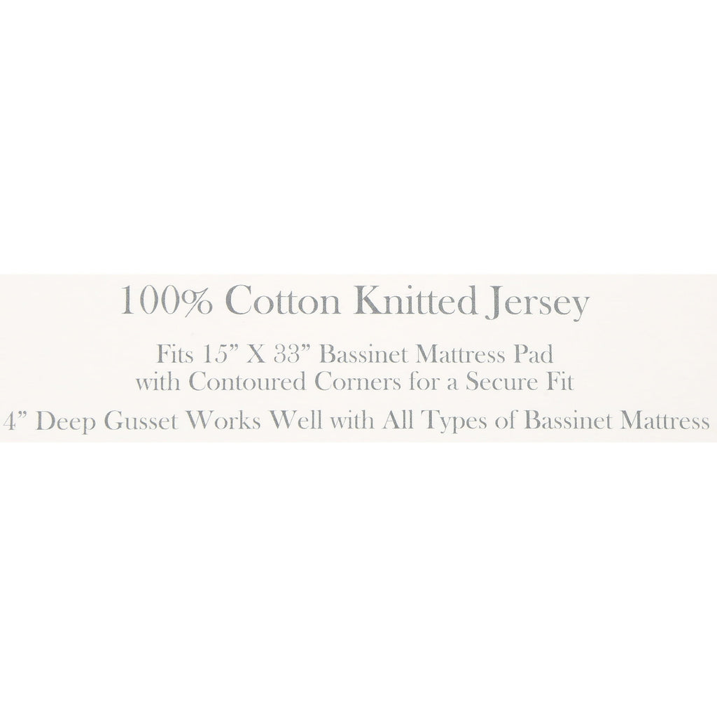 Ultra-Soft TL Care 100% Natural Breathable Cotton Jersey Knit Fitted Bassinet Sheet, White, 15" x 33", Soft Breathable, for Boys... - Cooling Hotel Quality Bedding Sheets and Pillowcases Detail