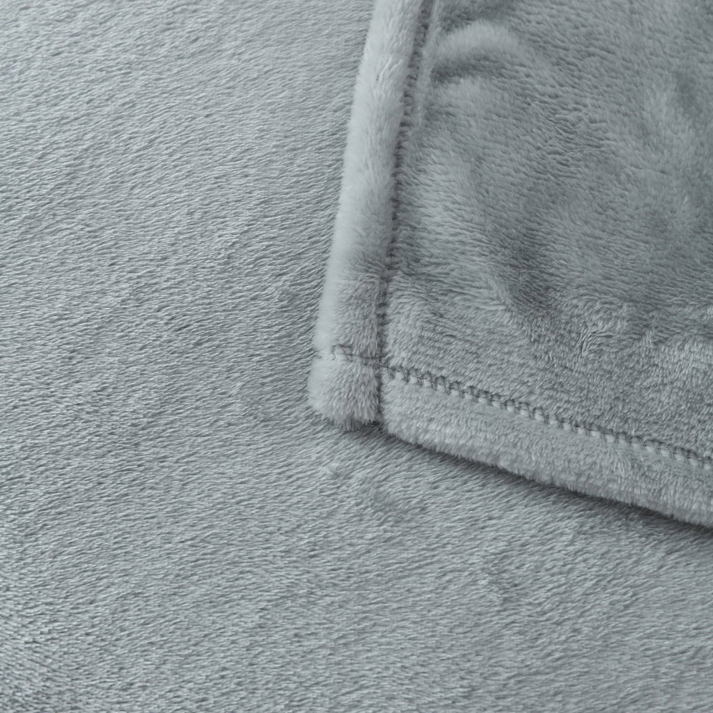 Cozy Fleece Super Soft Plush Blanket, Gray, Twin, Adult/Teen - Lightweight Plush Warm Blanket for All Seasons Detail