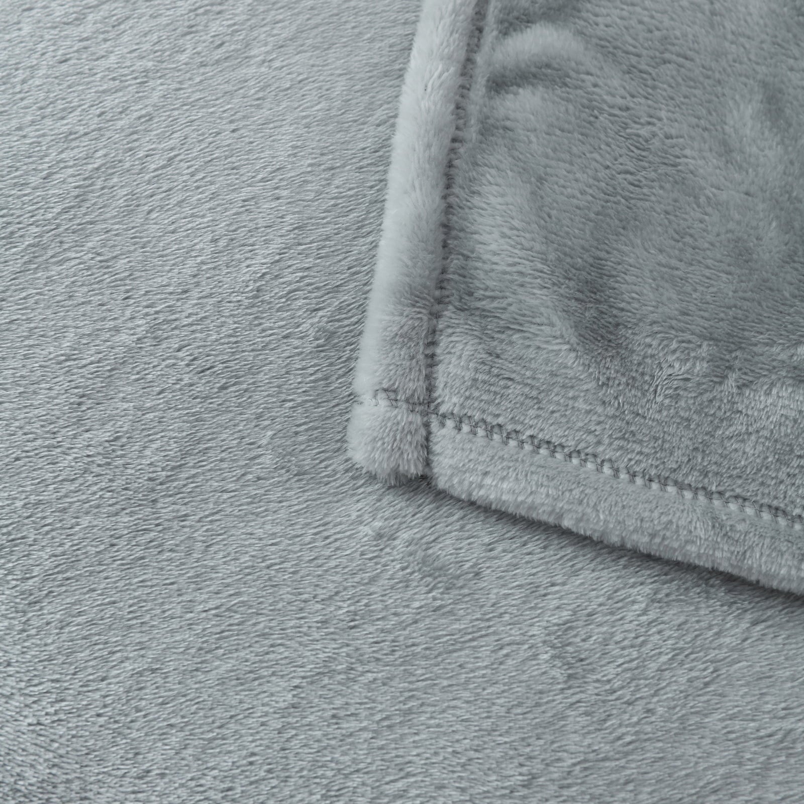 Cozy Fleece Super Soft Plush Blanket, Gray, Twin, Adult/Teen - Lightweight Plush Warm Blanket for All Seasons Detail