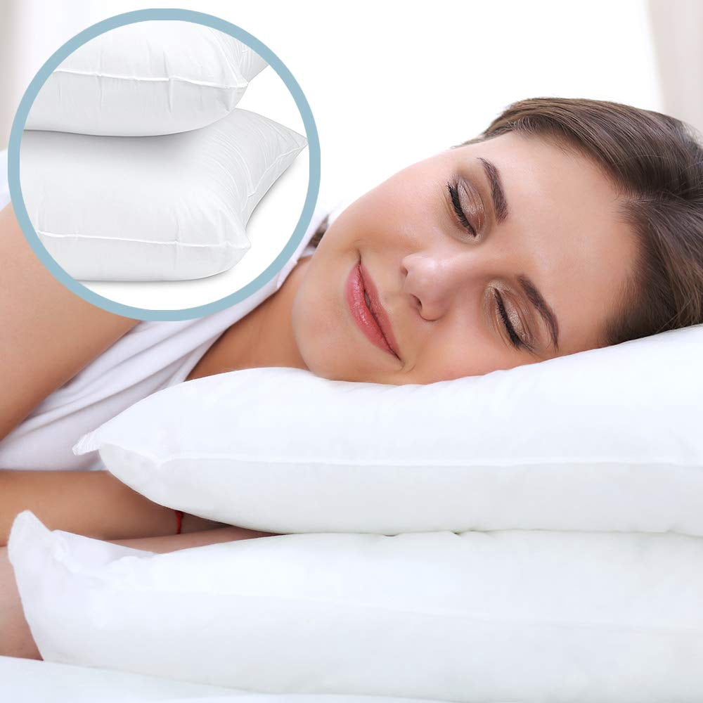 Decorative Plump Bed Pillows for Sleeping 2 Pc Set, Queen Size Pillow Side Sleeper Set, Down Alternative Luxury Hotel Soft Pillow 28x2... - Decorative Throw Pillow Cushion for Sofa & Bed Detail