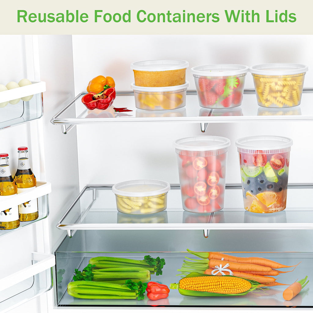 Fun Food Fidget 32oz Deli Containers with Lids 50 Sets, Food Storage Containers with Lids, Soup Containers with Lids, Stackable Plast... - Deliciously Soft Cupcake Sensory Glob Detail
