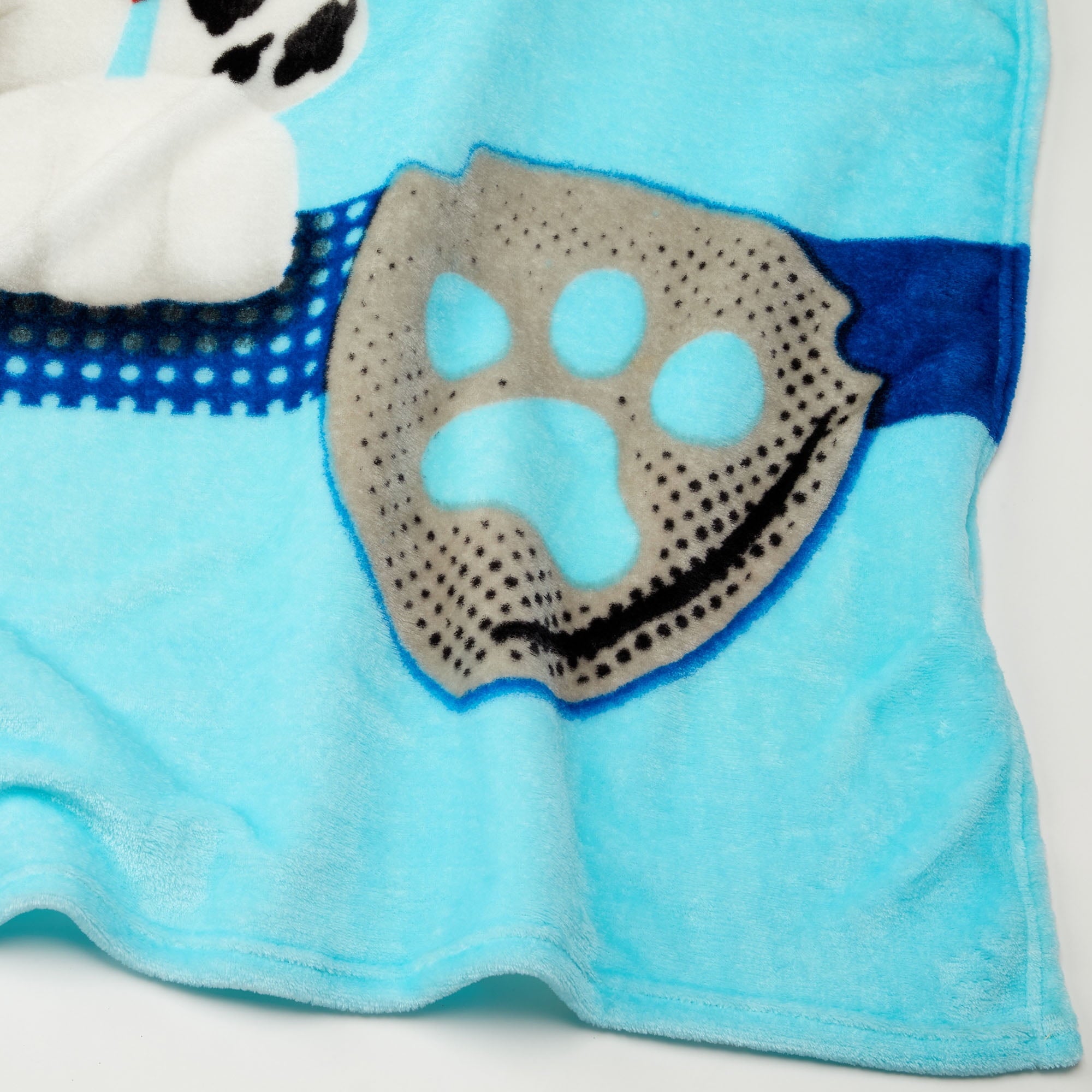 Decorative Knitted Kids Blue Print Fleece Bed Blanket, Twin/Full - Cozy Fleece Throw Blanket for Couch & Bed Detail