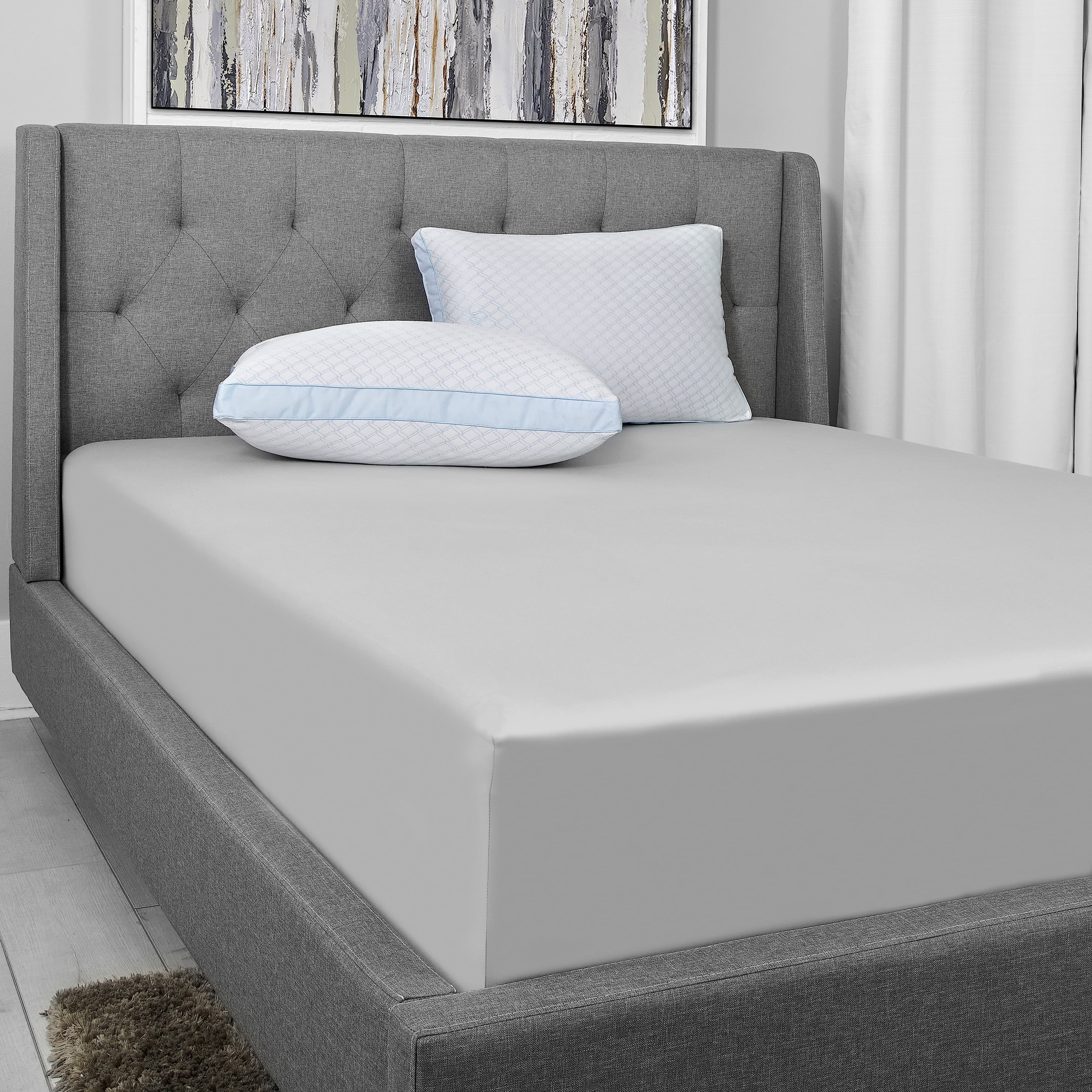 Decorative Plump Cooling Performance Odor Neutralizing Extra Firm Support Machine Washable Pillow, King - Hotel Quality Plush Sleeping Pillows Detail