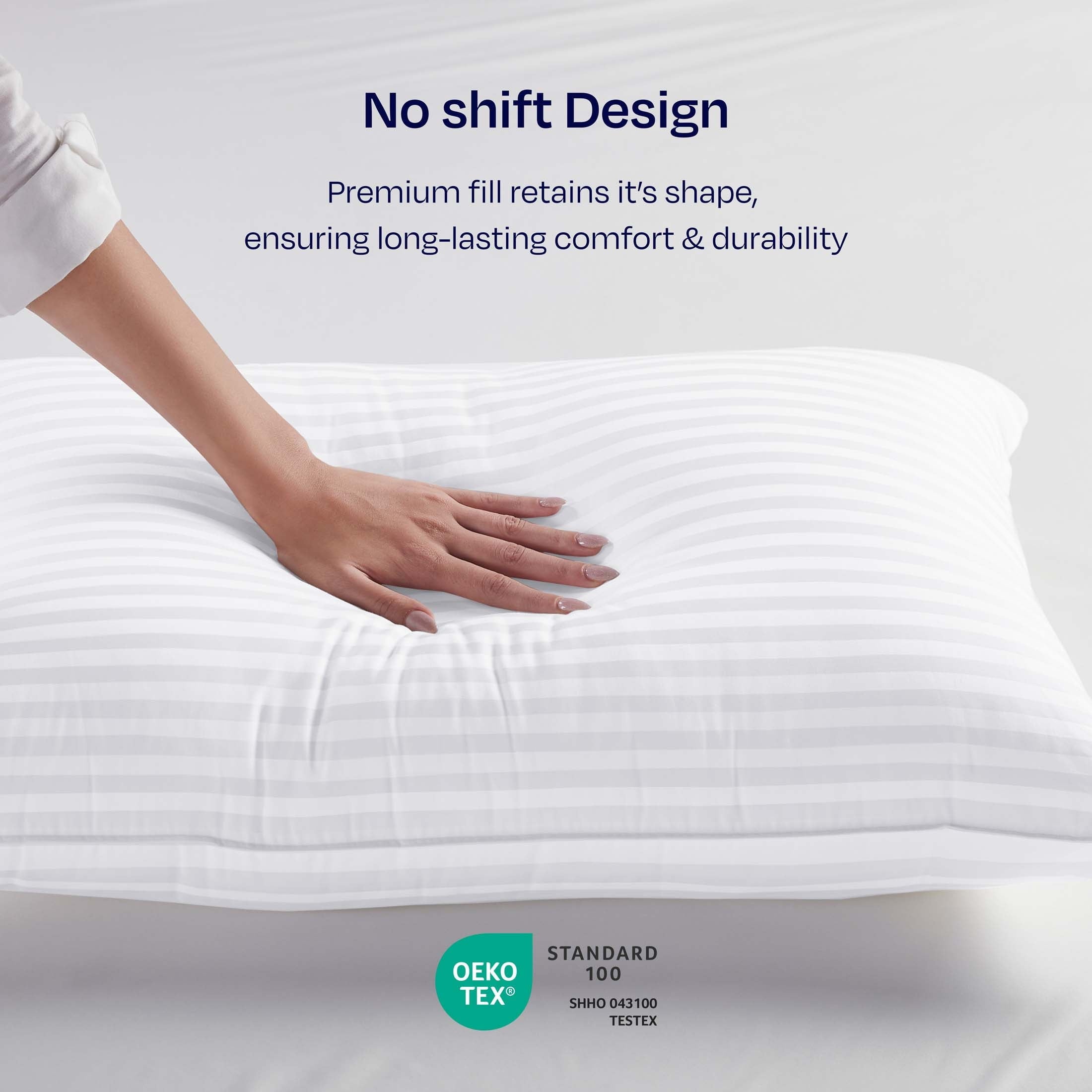 Hotel Collection 2-Pack Comfort Bed Pillows Standard size set of 2 for Sleeping, Pillows, for Back, Stomach or Side Sleepers, 20 x 26 ... - Hotel Quality Plush Sleeping Pillows Detail
