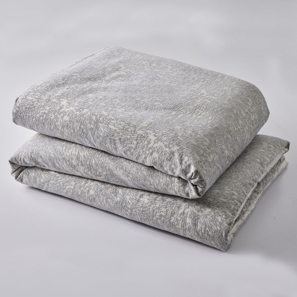 Luxurious Quilted Better Homes & Garden Grey Chenille 3-Piece Comforter Set, Full/Queen, All Ages - Luxurious Quilted Duvet Cover Set Detail