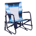Heavy-Duty Freestyle Beach Rocker - Choice 712 - Freestyle Rocker Portable Outdoor Folding Chair - Blue Beach Wave