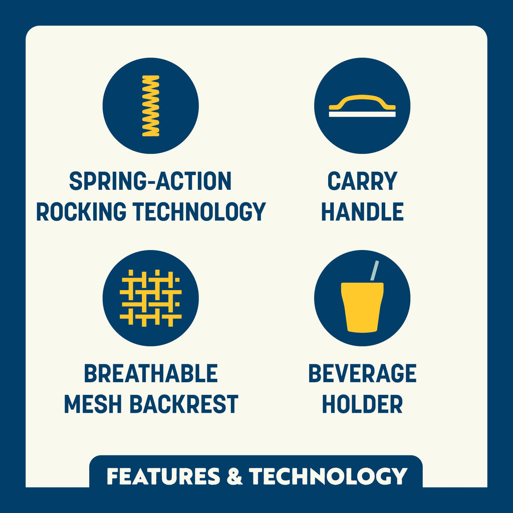 Heavy-Duty Freestyle Beach Rocker - Choice 712 - Freestyle Rocker Portable Outdoor Folding Chair Detail
