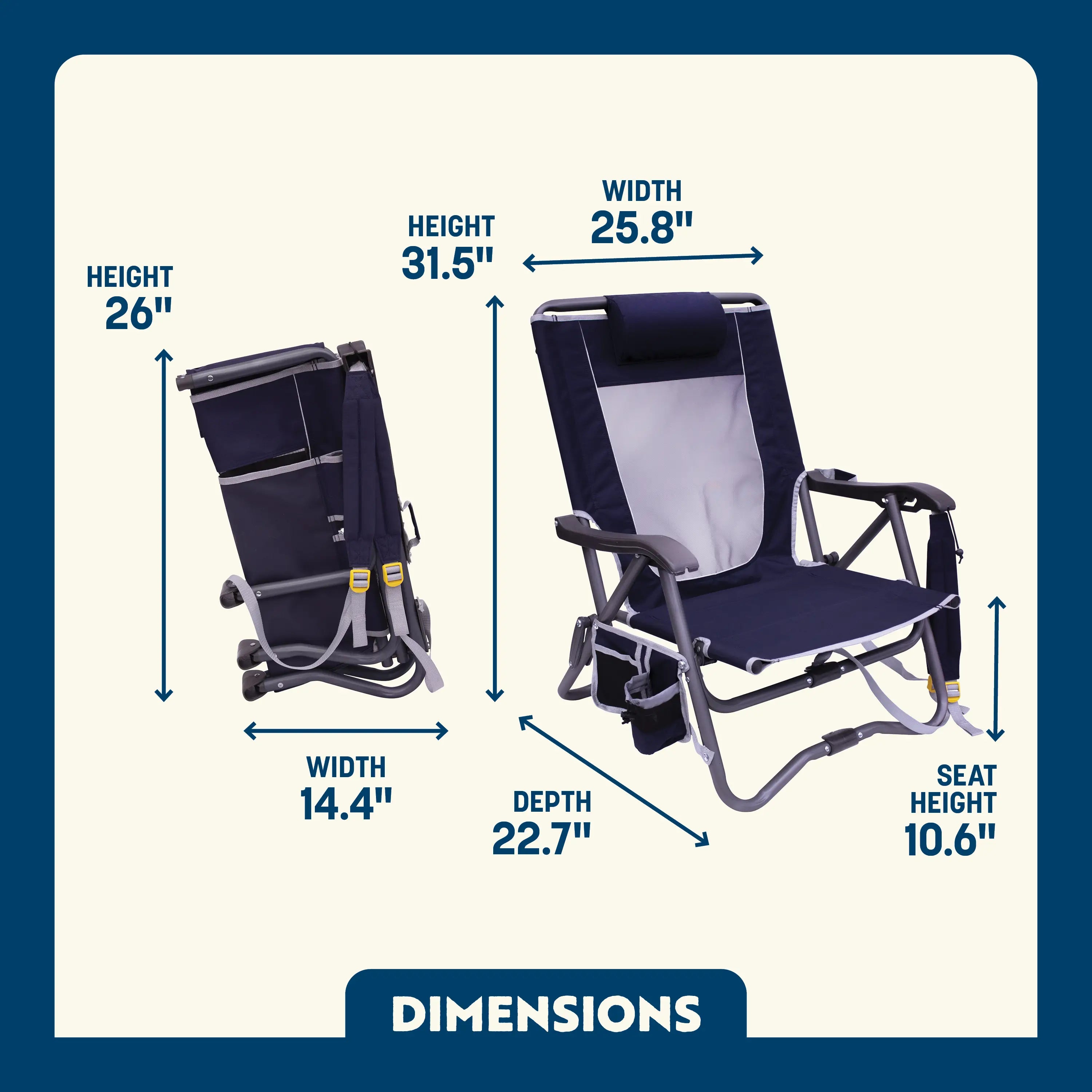 Lightweight Messenger Bi-Fold Slim Event Chair - Choice 334 - Premium Slim-Fold Compact Chair with Messenger Bag Detail