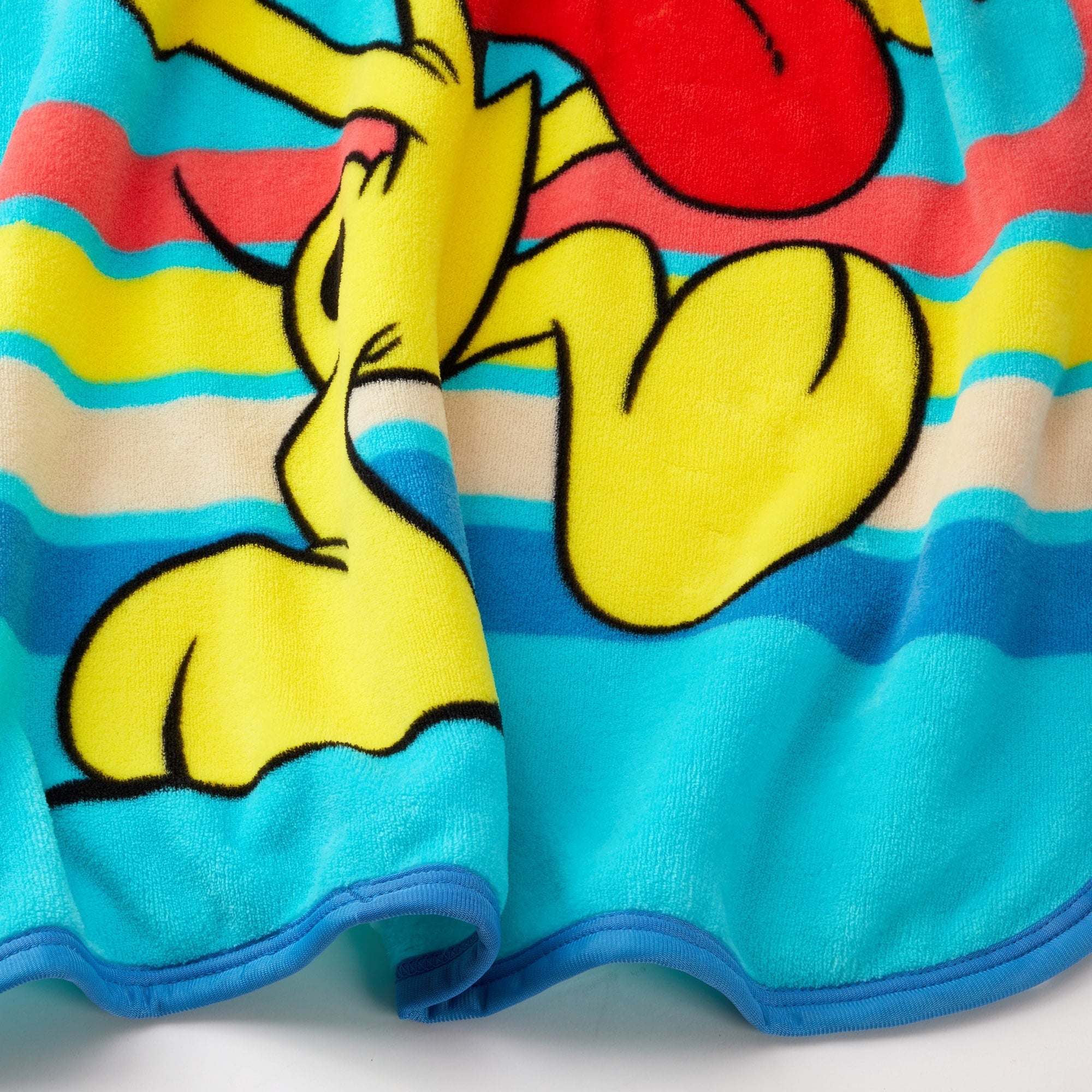 Cozy Fleece Kids Blue Print Fleece Throw Blanket, 46 x 60 - Super Soft Reversible Sherpa Flannel Blanket Detail