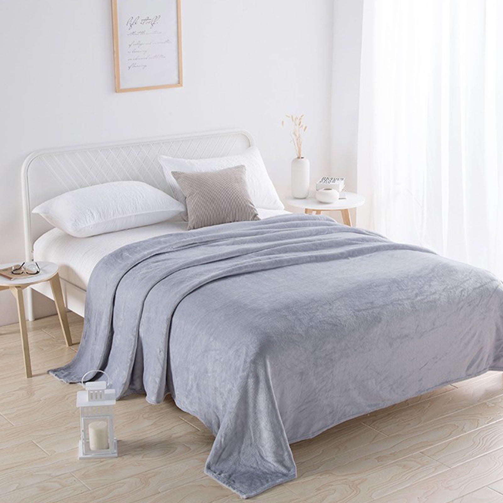 Reversible Sherpa Under $5 Flannel Blanket 27.56X39.37 Inches Blanket Soft Cozy Throw Blanket for Couch, Bed, Household Blanket for All... - Super Soft Reversible Sherpa Flannel Blanket Detail