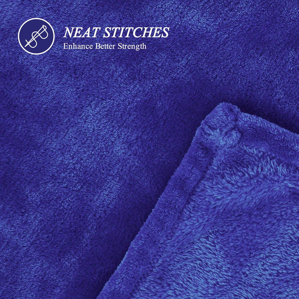 Lightweight Warm Large Navy Fleece Throw Blankets, Throw Size Soft Fuzzy Blanket for Women Men and s, All Season Lightweight Microfibe... - Luxury Knitted Decorative Throw Blanket with Fringes Detail