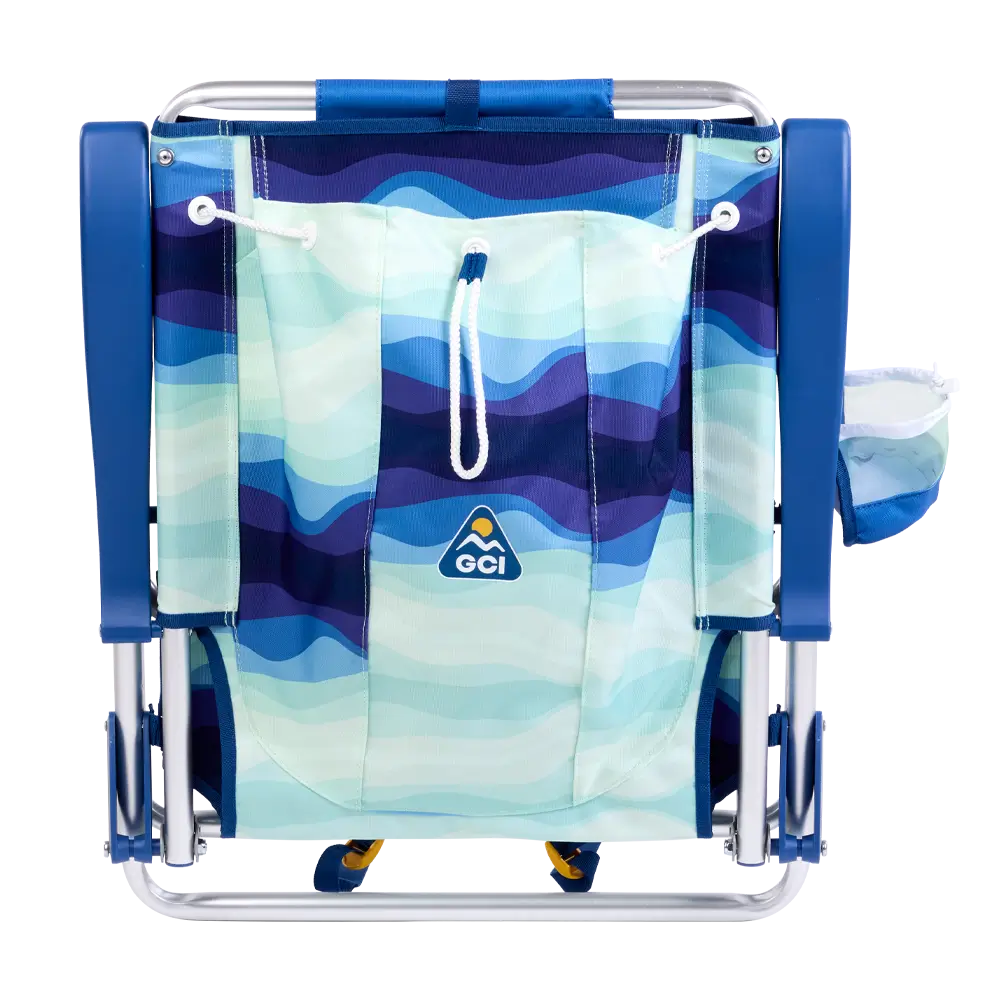 Reclining Beach Backpack Beach Chair - Choice 709 - Low-Profile Reclining Beach Chair with Backpack Straps Detail