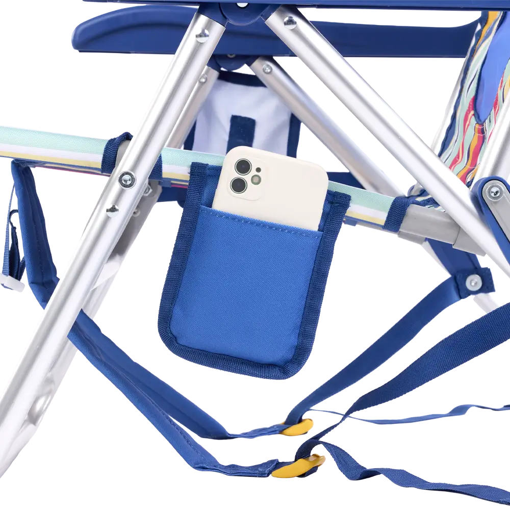 Reclining Beach Backpack Beach Chair - Choice 709 - Low-Profile Reclining Beach Chair with Backpack Straps Detail