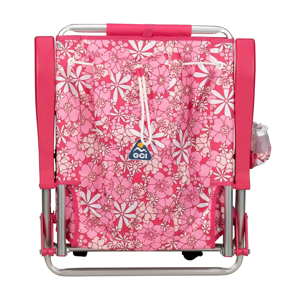 Reclining Beach Backpack Beach Chair - Choice 709 - Low-Profile Reclining Beach Chair with Backpack Straps Detail