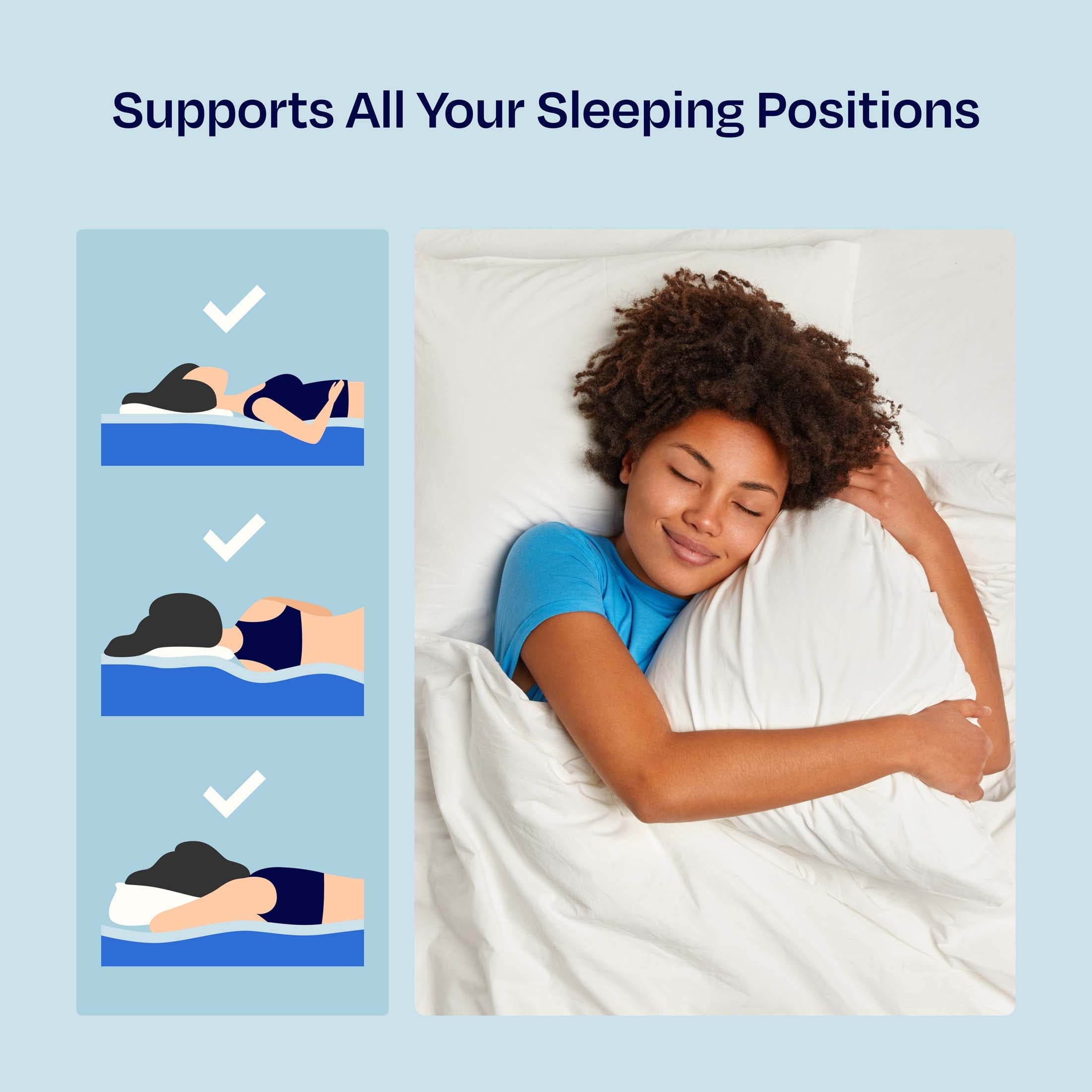 Hotel Collection 2-Pack Comfort Bed Pillows Standard size set of 2 for Sleeping, Pillows, for Back, Stomach or Side Sleepers, 20 x 26 ... - Hotel Quality Plush Sleeping Pillows Detail