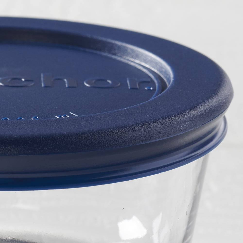 Deliciously Squishy Glass Food Storage Containers with Lids, 1 Cup Round, Set of 4 - Fun Food Fidget Cookie Squishable Toy Detail