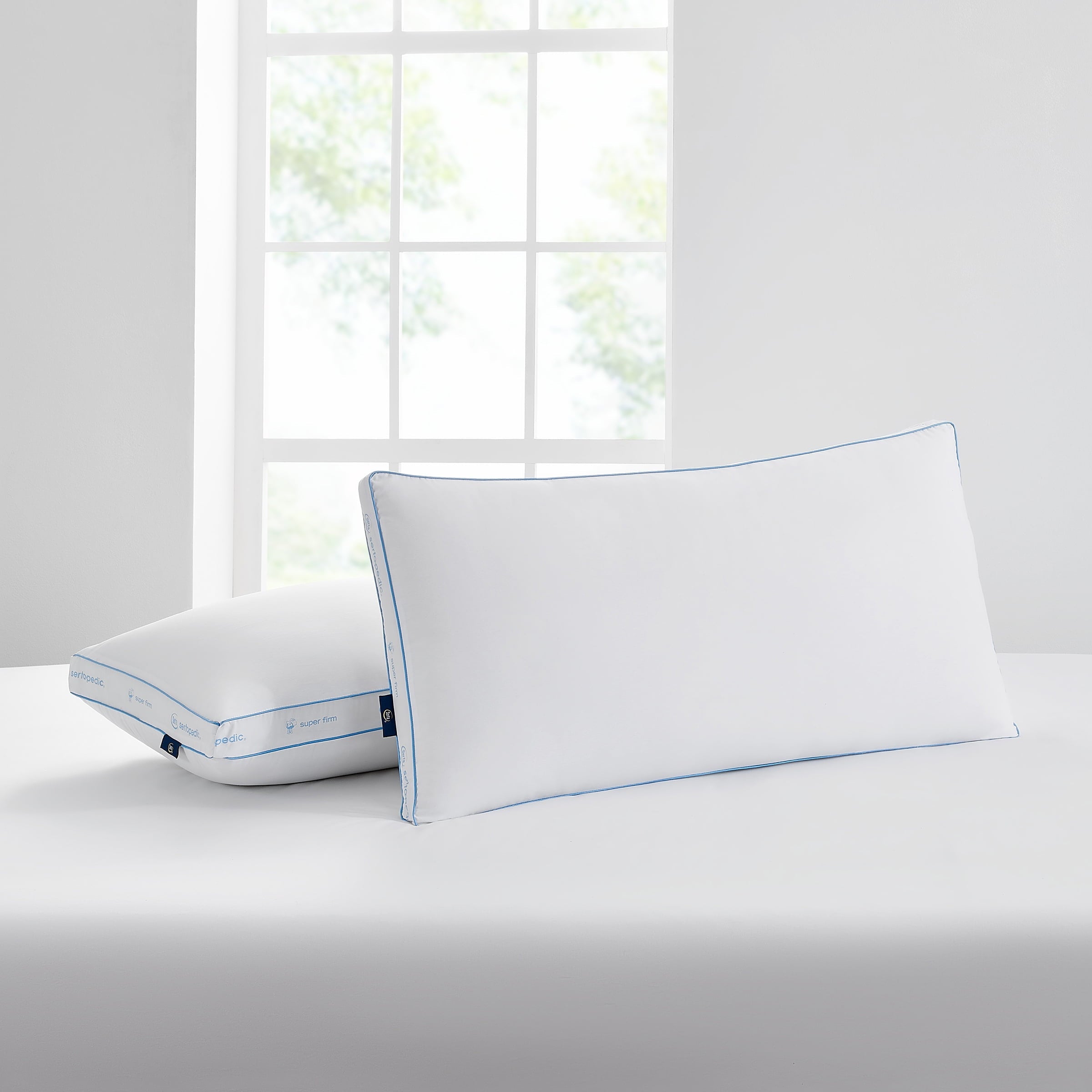 Hotel Collection pedic Extra Firm Bed Pillow, King, 2 Pack, Hypoallergenic - Hotel Quality Plush Sleeping Pillows Detail