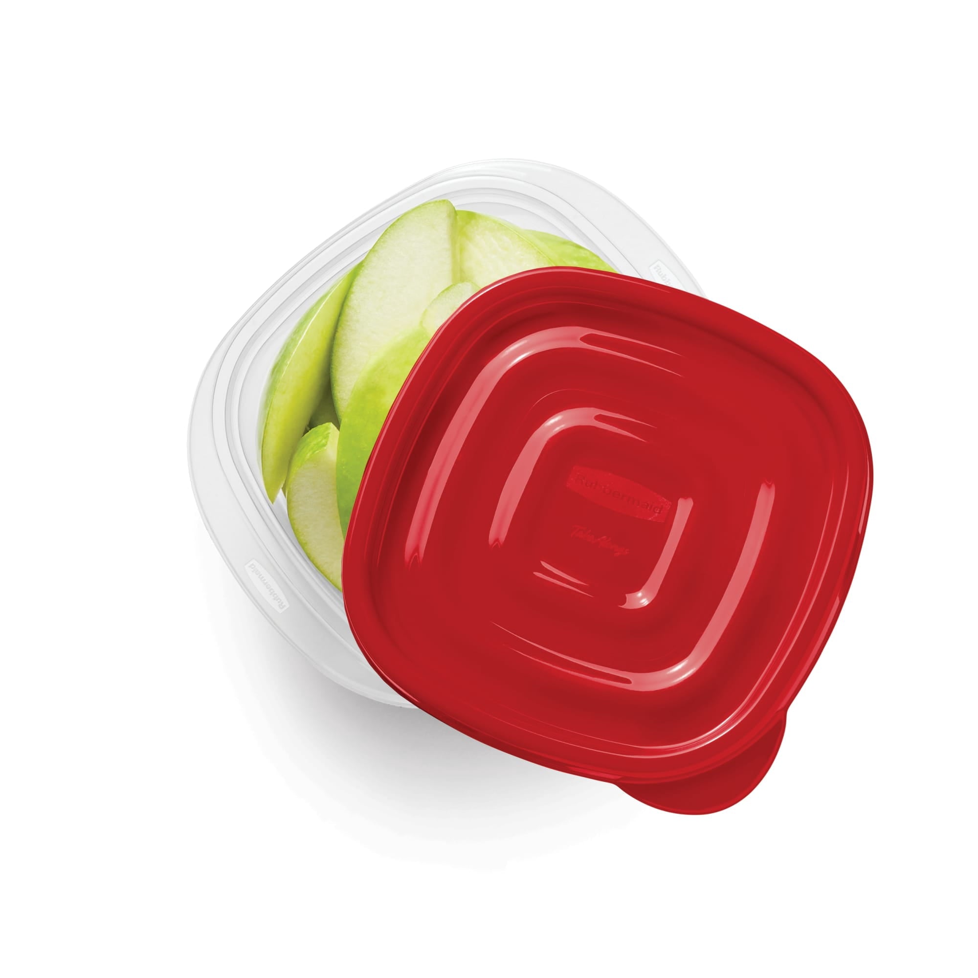 Fun Food Fidget 1.26-Cup Small Square Food Storage Containers, Ruby Red, 5 pack - Squishy Dohnut Sweet Treat Shaped Stress Toy Detail