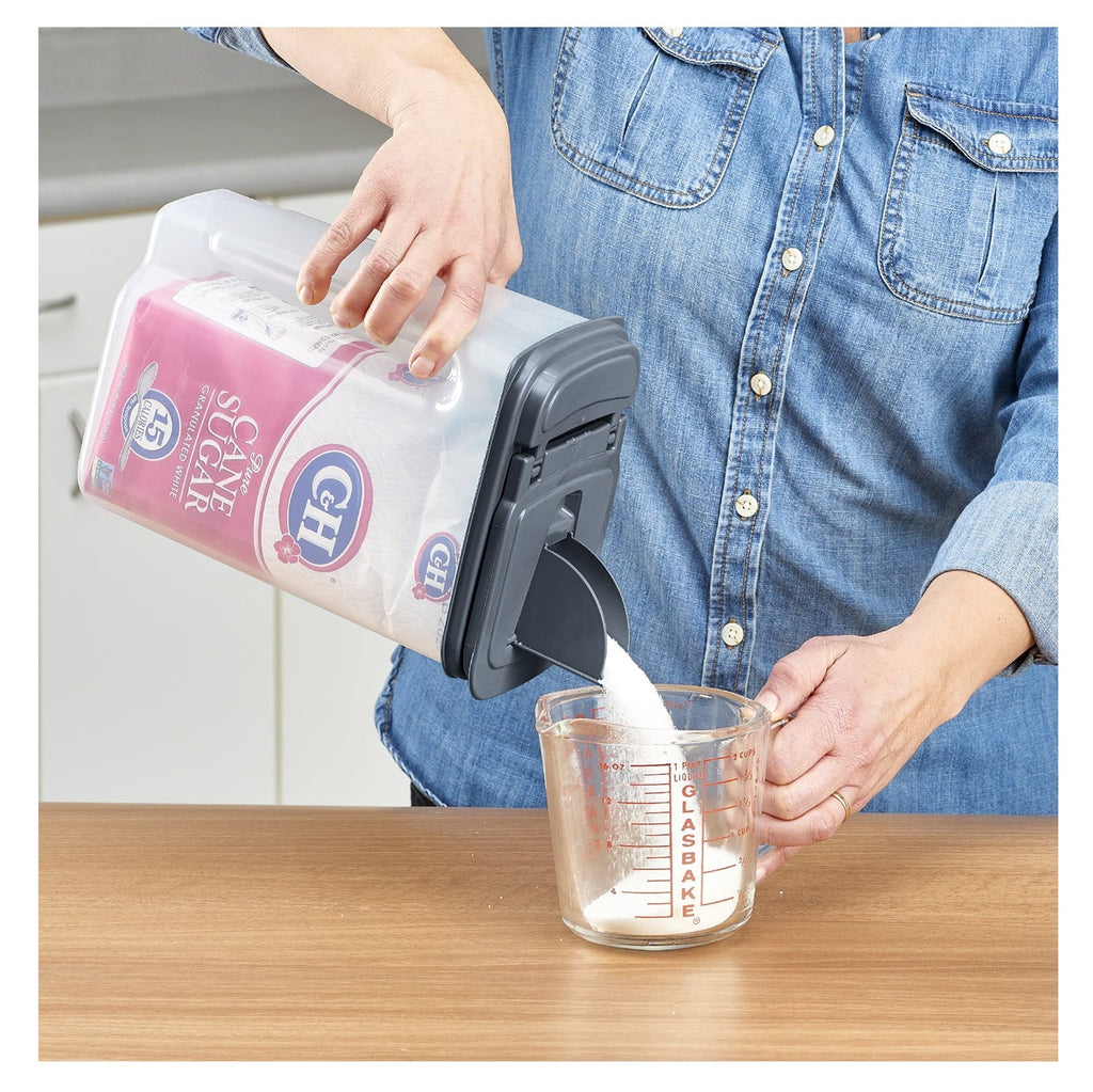 Fun Food Fidget 3.5 QT Plastic Food Dispenser, Clear with Gray Lid (1 Each) 7.5" L x 3.75" W x 9.25" H, Designed to Help wi... - Fun Food Fidget Cookie Squishable Toy Detail