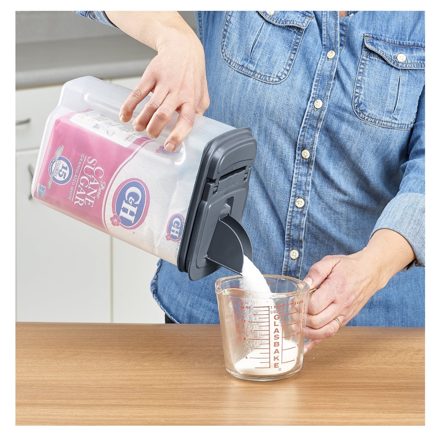 Fun Food Fidget 3.5 QT Plastic Food Dispenser, Clear with Gray Lid (1 Each) 7.5" L x 3.75" W x 9.25" H, Designed to Help wi... - Fun Food Fidget Cookie Squishable Toy Detail