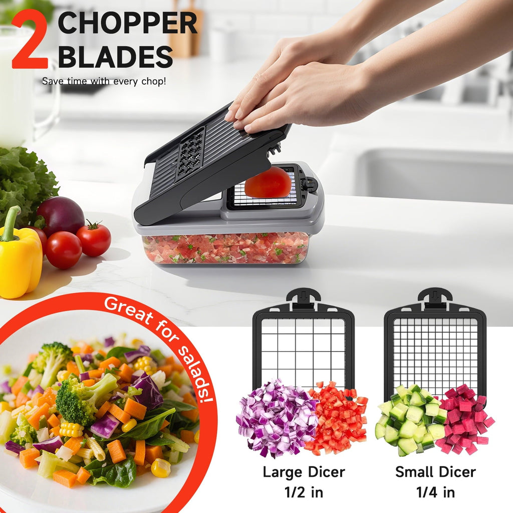 Innovative Vegetable Chopper Food Slicer, 15 in 1 Multi-Function Food Chopper for Onion, Veggie, Cheese Grater, Vegetable... - Innovative Kitchen Helper for Modern Cooking Detail