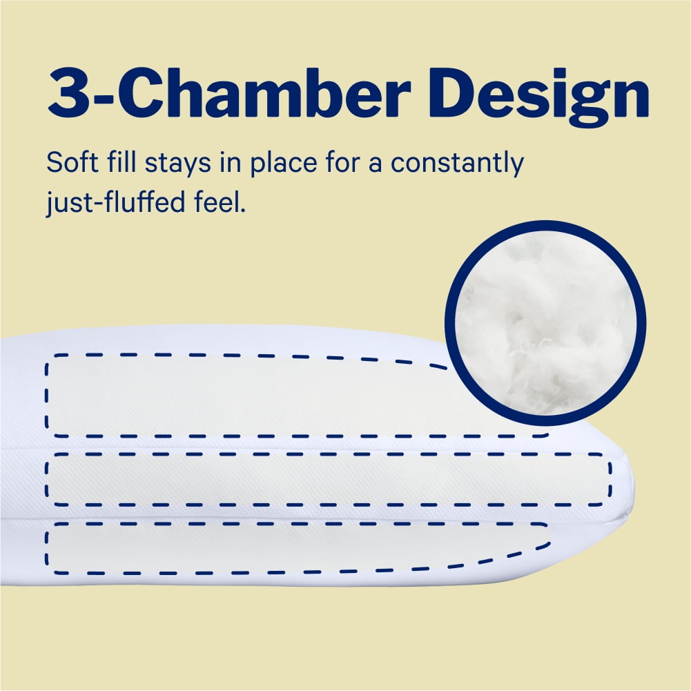 Decorative Plump Sleep Essential Cooling Pillow, Standard - Orthopedic Shredded Foam Bed Pillow Set Detail
