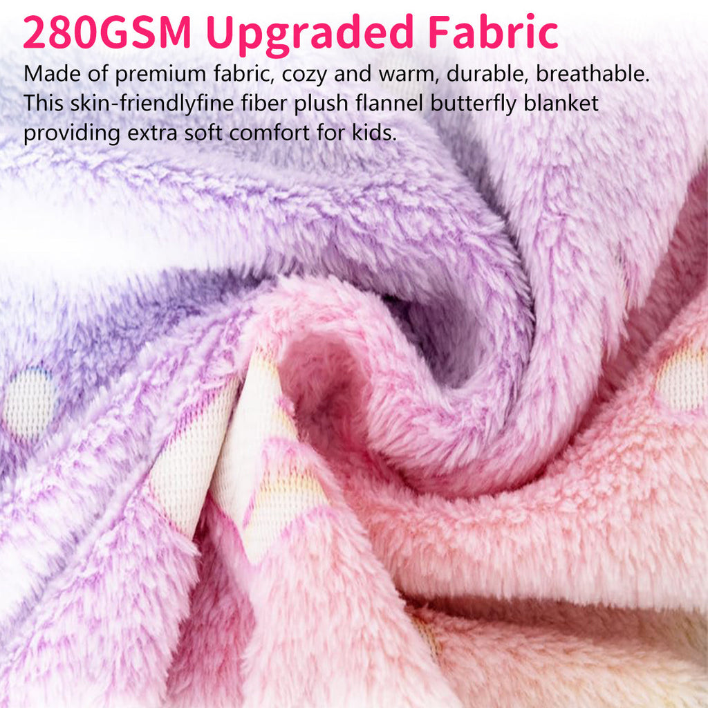 Super Soft Flannel Glow in The Dark Pony Blanket for Kids, 50"x60" Soft Cozy Luminous Flannel Blanket, Christmas Birthday Gift for Girls... - Cozy Fleece Throw Blanket for Couch & Bed Detail