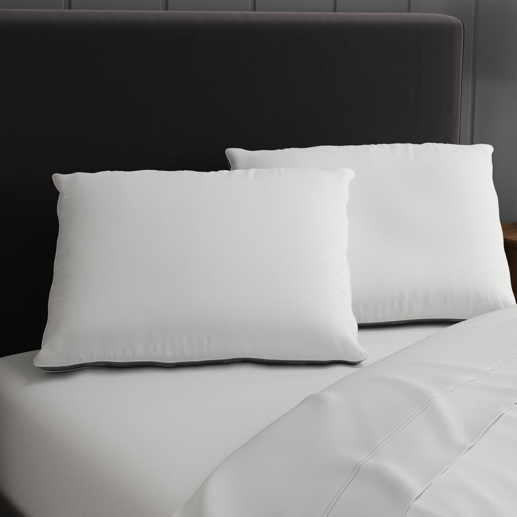 Hotel Collection Extra Firm Support Foam Core Pillow 2pk, King - Ergonomic Memory Foam Pillow for Neck Pain Support Detail