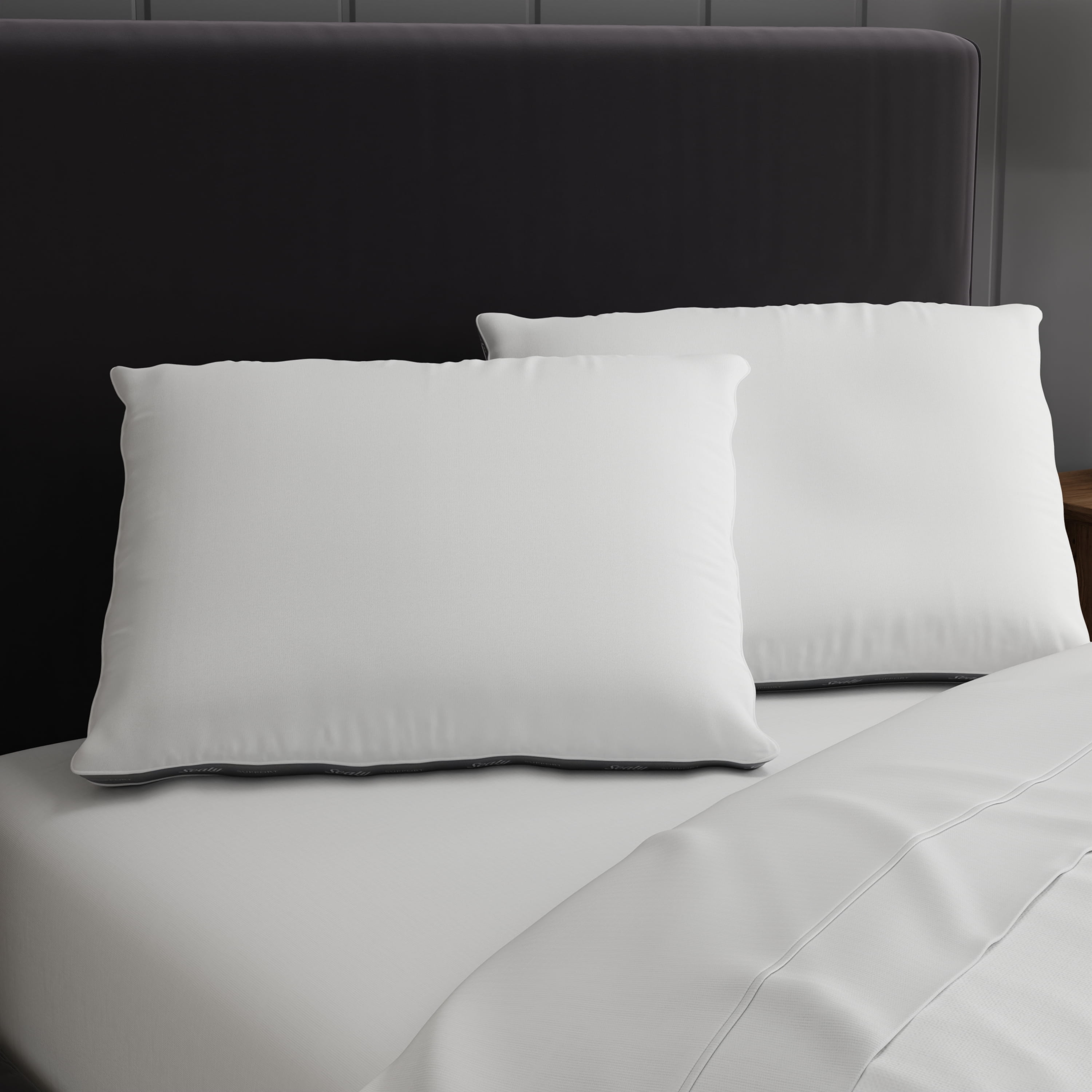 Hotel Collection Extra Firm Support Foam Core Pillow 2pk, King - Ergonomic Memory Foam Pillow for Neck Pain Support Detail