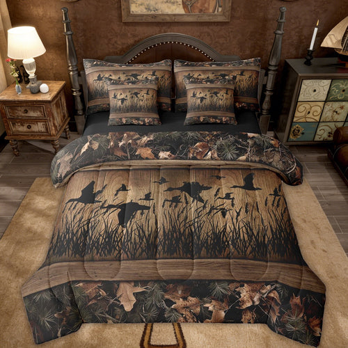 All-Season 7 Piece Camo Mallard Duck Comforter Set With Sheets Men Rustic Farmhouse Cabin Bed In A Bag Full,Hunting Woodland Duc... - Cloud-Like Soft Lightweight Bed Comforter - Default Title