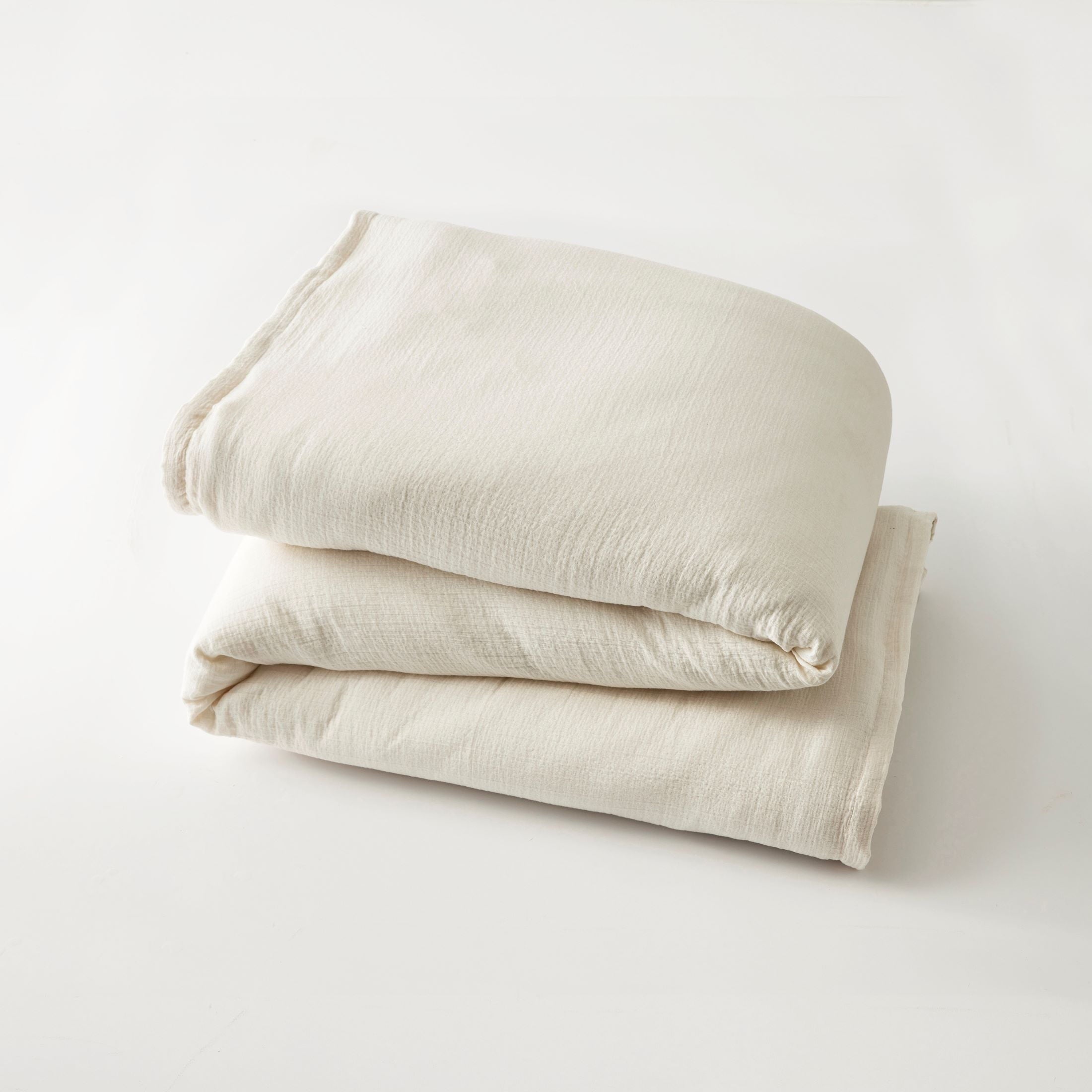 Heavyweight Warmth 3-Piece Cream Gauze Comforter Set, Adult Full/Queen - Hypoallergenic Ultra-Fluffy Quilt for Winter Detail