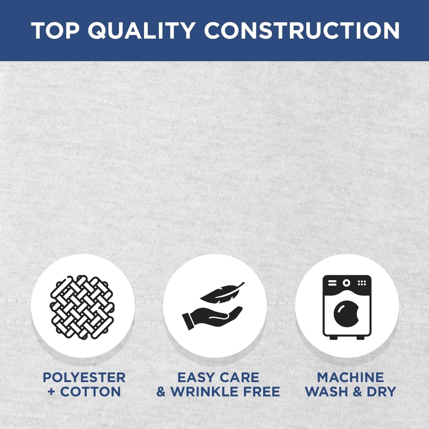 Breathable Luxury 2 Pack Fitted Hospital Bed Sheets with Elastic All Around for a Perfect Fit - Cotton Rich Soft Knitted Jersey Sheet, ... - Premium Ultra-Soft Pillowcase Pair for Sleeping Detail