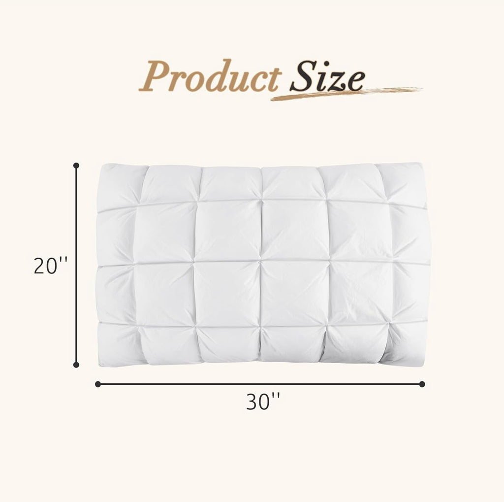 Decorative Plump Hotel Cervical Pillow for Sleeping – Ergonomic Contour Neck Support Bed Pillow, Fluffy and Supportive for Side, Back ... - Hotel Quality Plush Sleeping Pillows Detail