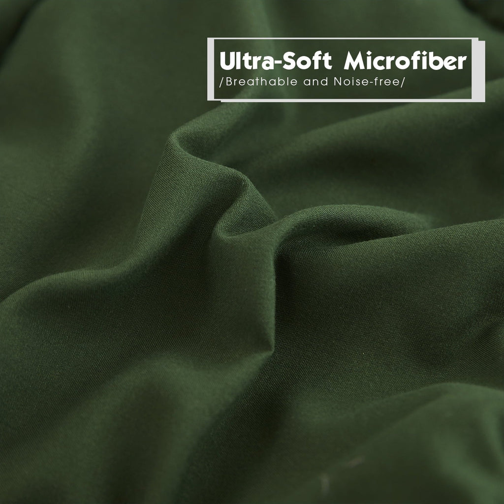 Hypoallergenic Cloud Light Weight Down Alternative Comforter Set, Queen, Green, Reversible - Cloud-Like Soft Lightweight Bed Comforter Detail