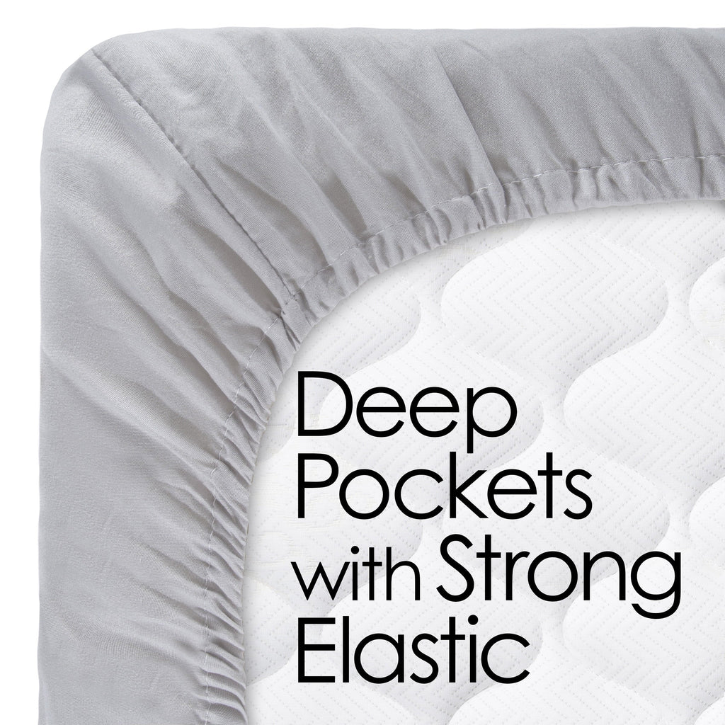 Premium Egyptian Cotton Set- 3 Piece Bed Linens-Fitted & Flat s, Plus A Pillowcase-Wrinkle, Stain & Fade Resistant (Twin, White) - Luxury Bed Sheet Set with Deep Pockets Detail