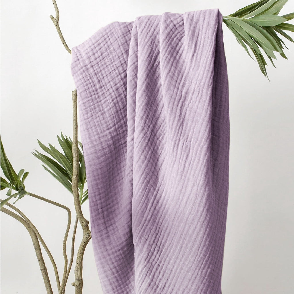 Decorative Knitted 100% Cotton Muslin Blanket Large 50" x 70", 6 Layers Lightweight and Breathable Throw Blankets for Couch, Soft Coolin... - Luxury Knitted Decorative Throw Blanket with Fringes Detail