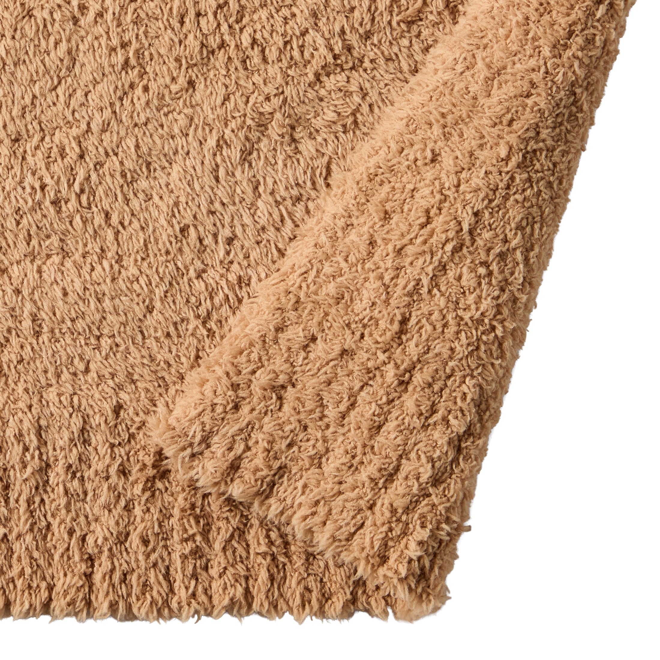 Decorative Knitted Cozy Knit Throw, Dark Caramel, 50x72" - Luxury Knitted Decorative Throw Blanket with Fringes Detail