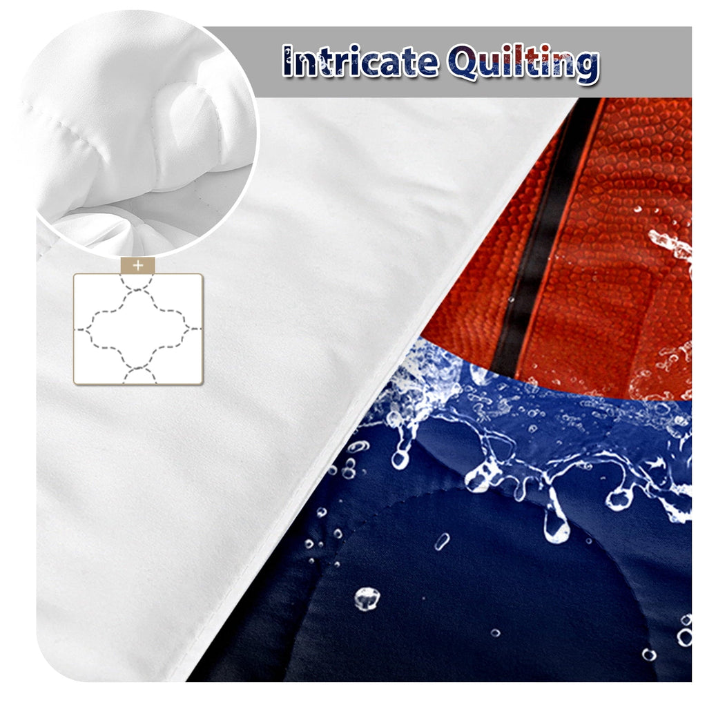 Hypoallergenic Cloud Twin Comforter Set, 3 Pieces Sport Bedding Set for Kids Boys Teens Brushed Microfiber Basketball Comforter Set, 66x90... - Hypoallergenic Ultra-Fluffy Quilt for Winter Detail