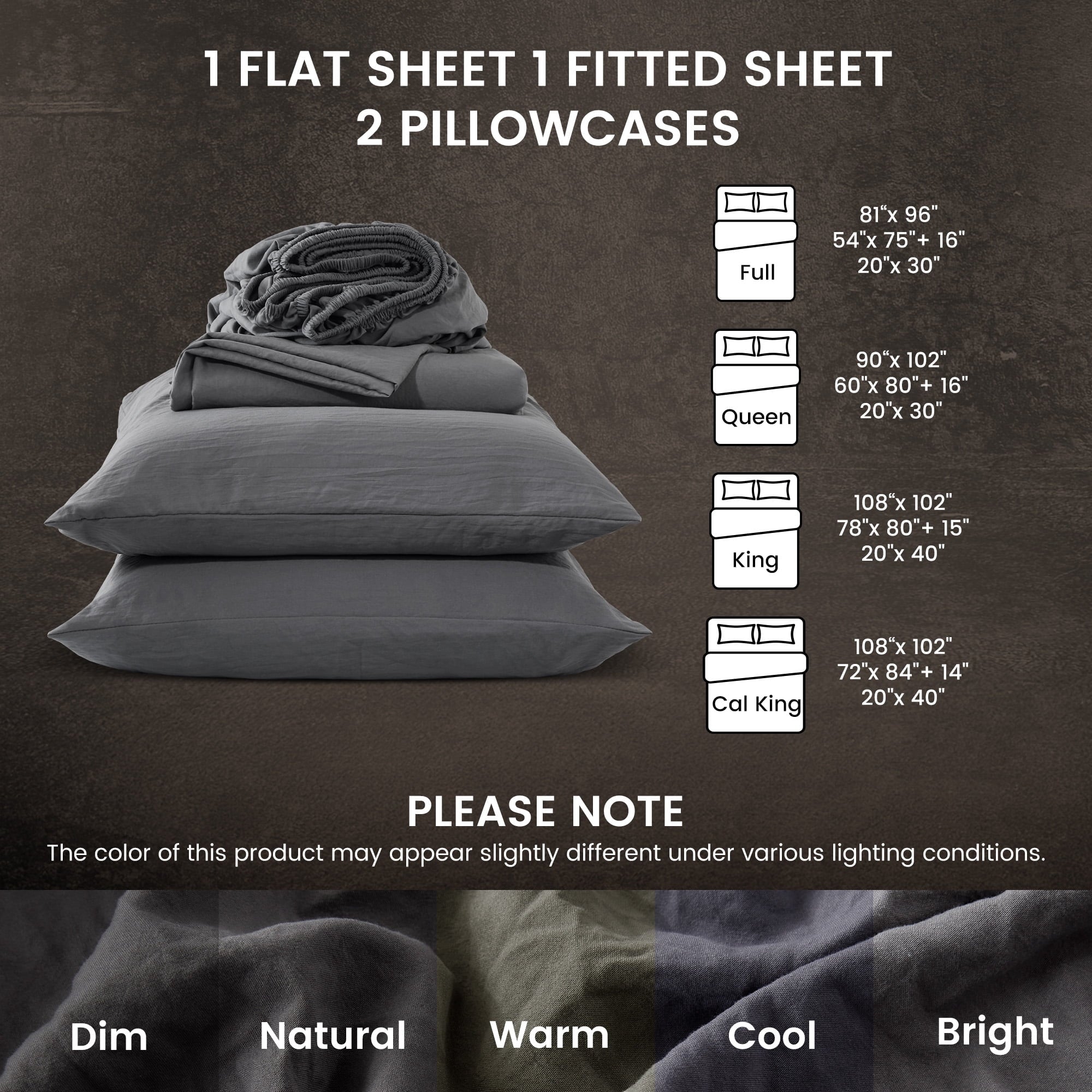 Premium Egyptian Cotton Bed Sheets - Full Size Bed Sheets - Washed Microfiber - 4 Piece Hotel Luxury Bedding Sheets with Fitted Sheet, Flat S... - Breathable Egyptian Cotton Flat & Fitted Sheets Detail