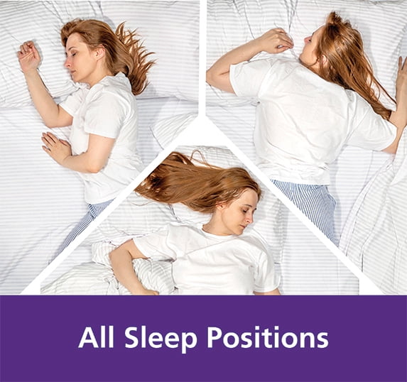 Ergonomic Memory Foam Comfort Complete Bed Pillow, Standard/Queen, White- All Positions Antimicrobial - Orthopedic Shredded Foam Bed Pillow Set Detail