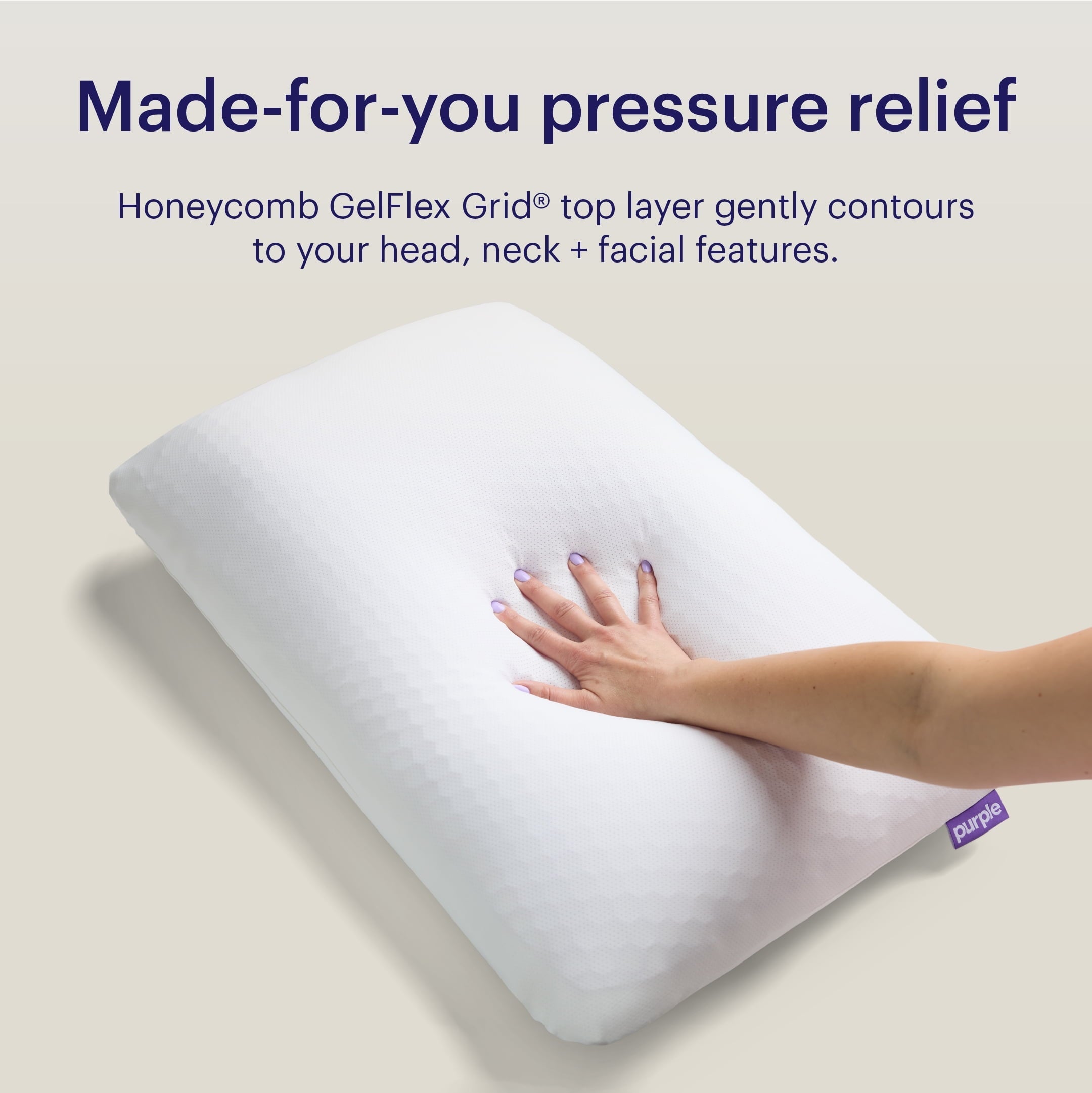 Orthopedic Support GridCloud Pillow, Honeycomb Gelflex Top Layer, Hypoallergenic, Down - Alternative - Decorative Throw Pillow Cushion for Sofa & Bed Detail