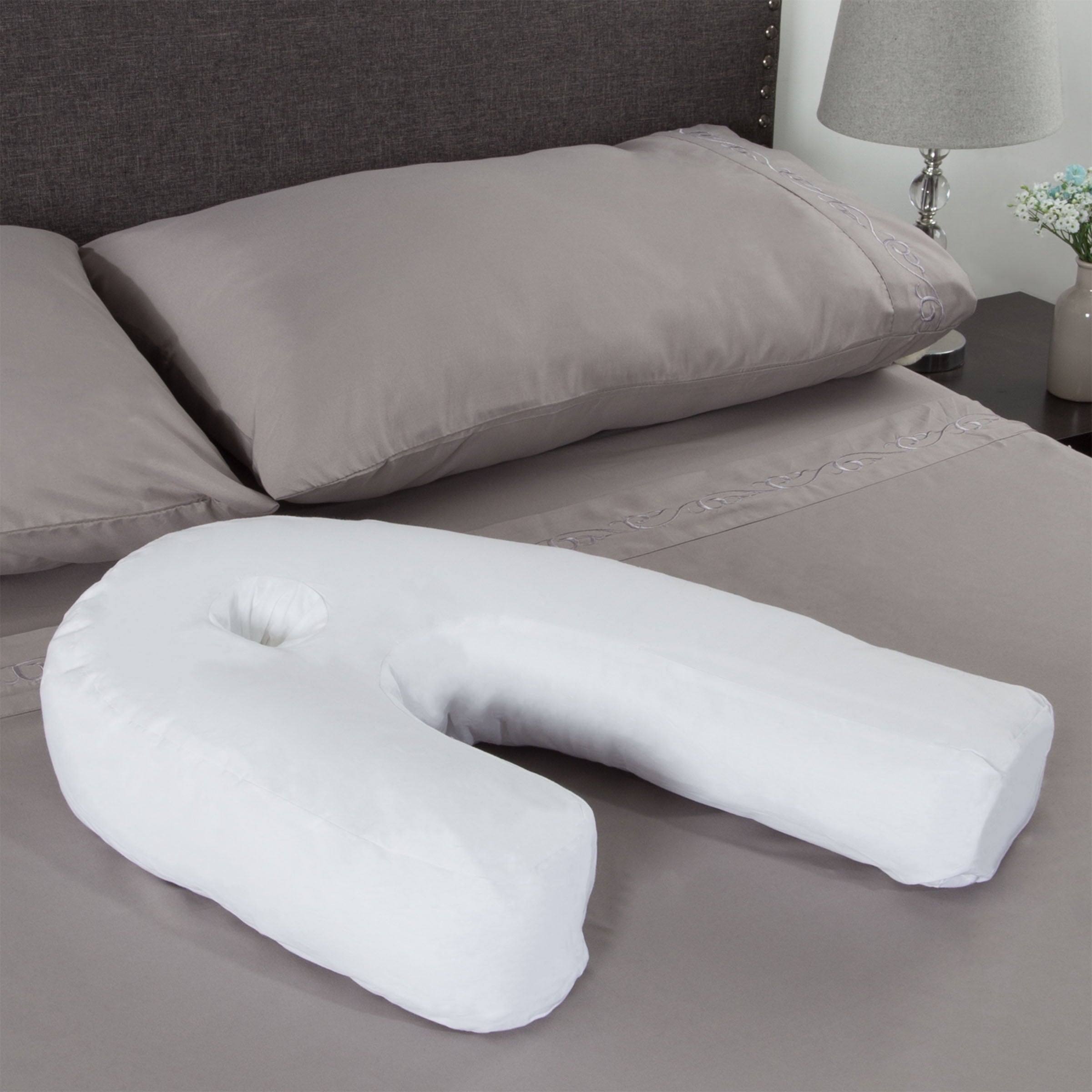 Ergonomic Memory Foam Bluestone Contour Side Sleeper Pillow with Ear Pocket for Pain Relief - Ergonomic Memory Foam Pillow for Neck Pain Support Detail