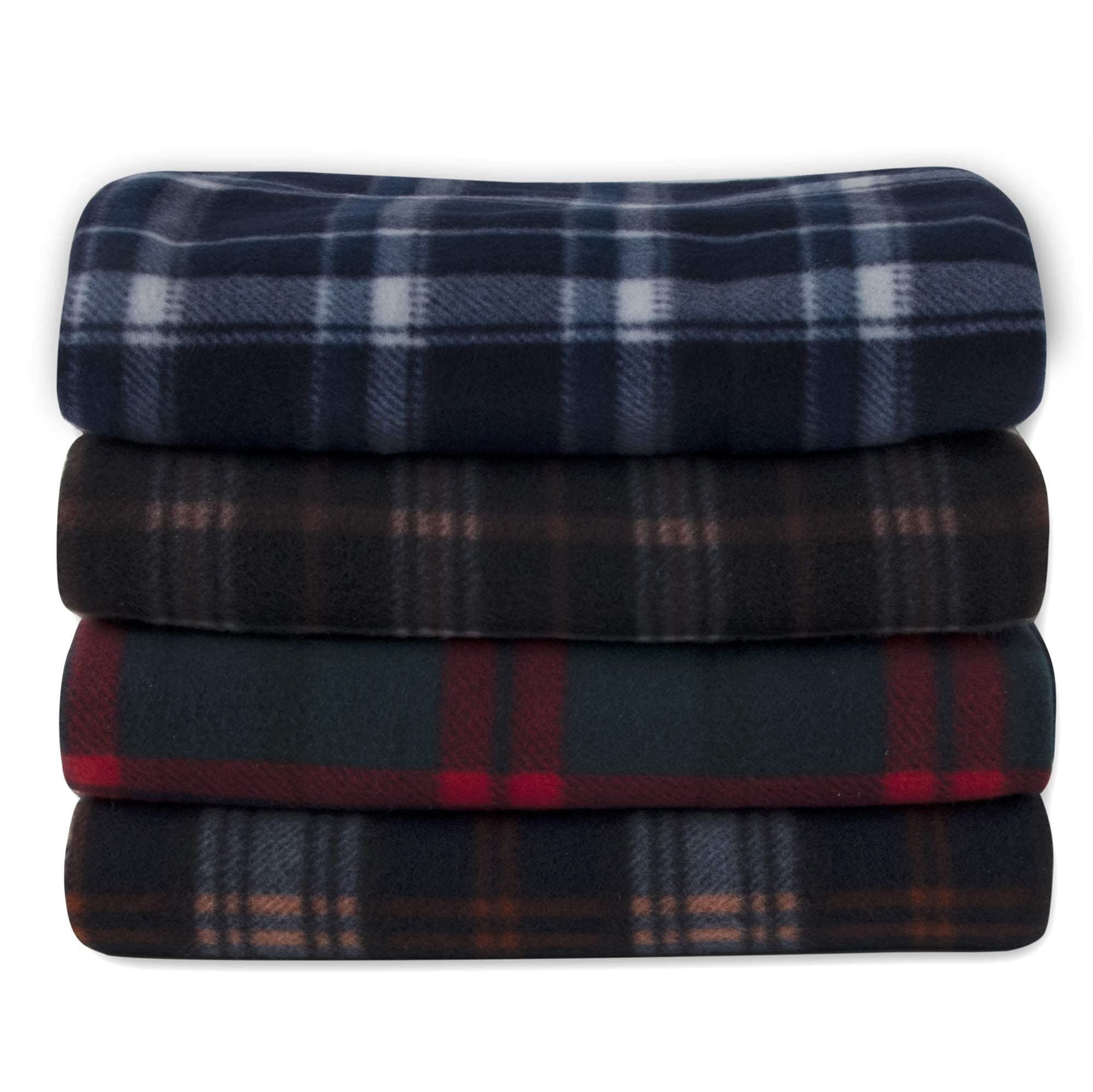 Super Soft Flannel Single Plaid Color 60"L x 50"W Fleece Throw Blanket for Fall, Winter, Spring, Summer, Men, Women, Children & Pets in ... - Cozy Fleece Throw Blanket for Couch & Bed Detail