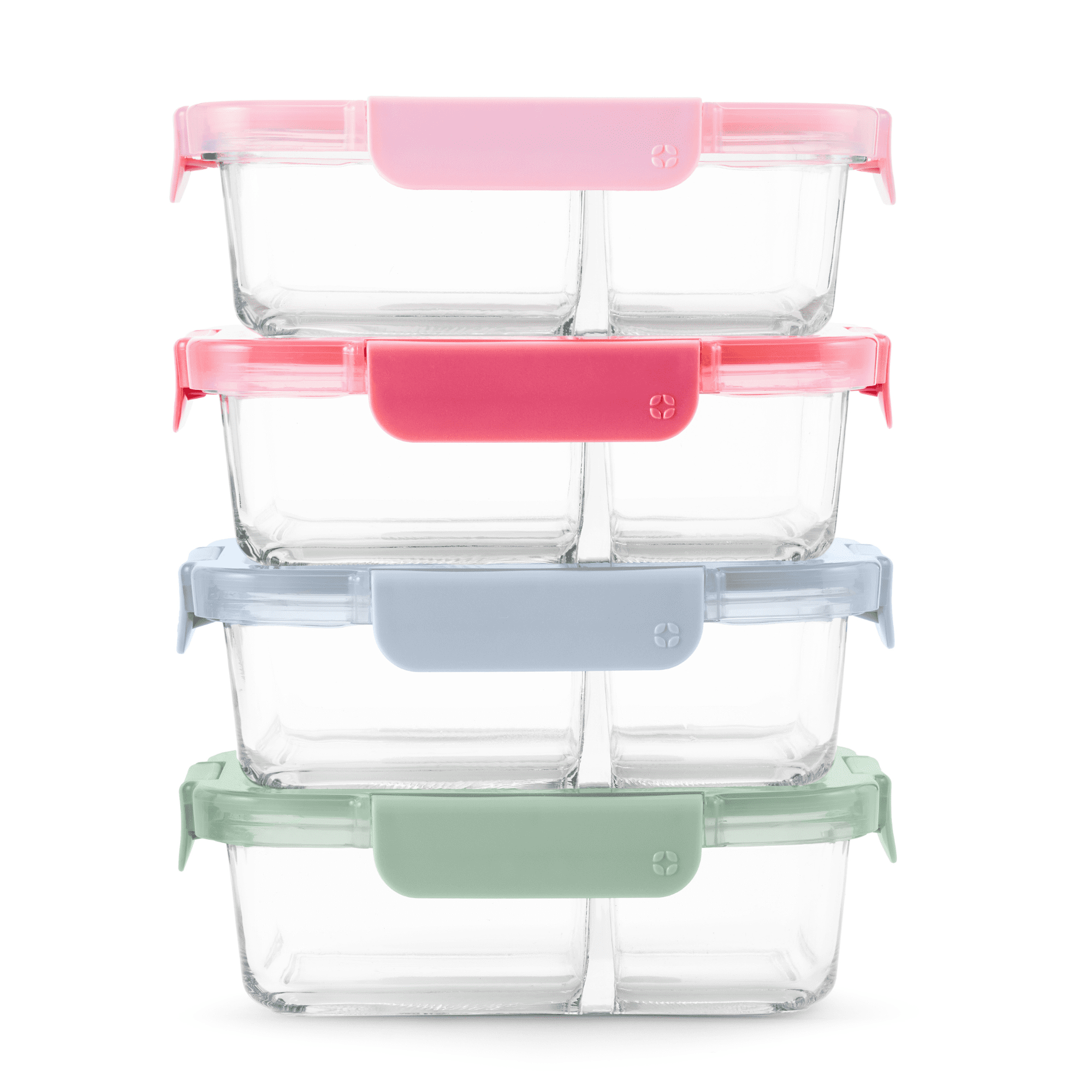 Whimsical Doughnut 8pc 3.4 Cup Divided Glass Meal Prep Set - Squishy Dohnut Sweet Treat Shaped Stress Toy Detail