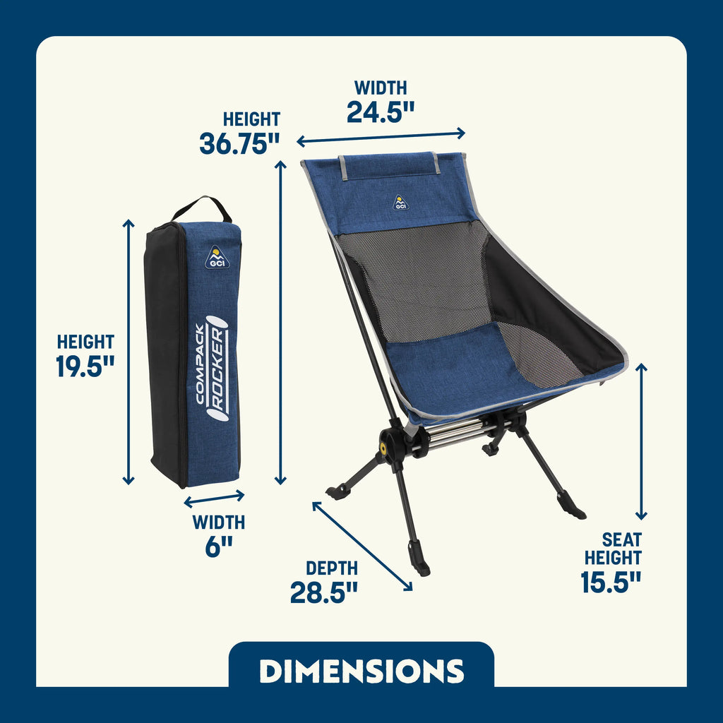Smooth Motion ComPack Rocker - Choice 980 - RoadTrip Rocker Smooth Motion Camp Chair Detail