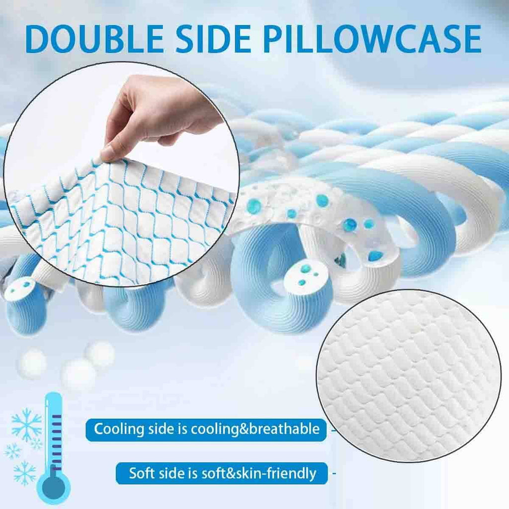 Orthopedic Support Pillows for Sleeping (2-Pack), Luxury Hotel Pillows Queen Size Set of 2,Bed Pillows for Side and Back Sleeper (Queen) - Decorative Throw Pillow Cushion for Sofa & Bed Detail