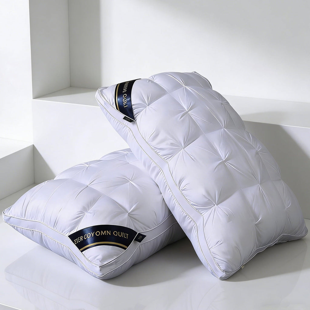 Orthopedic Support 2-Pack White Twisted Bed Pillows (20" x 16.5") - Soft Plush Down Alternative, Breathable and Hypoallergenic, Standard... - Orthopedic Shredded Foam Bed Pillow Set Detail